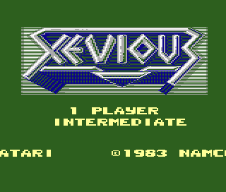 Xevious title screen for Atari 7800